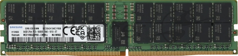 Оперативная память Samsung, DDR5, 64GB (1x64GB), 5600MHz, CL46, ECC, RDIMM, OEM