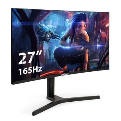Монитор 27" ExeGate Combat EV2707C VA 1920x1080, 165 Гц, 1 мс, 16:9, 250 кд/м2, 1xHDMI, 1xDP, USB, 1x3.5 мм, черный