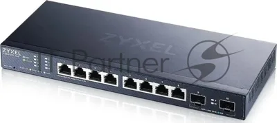 Коммутатор мультигигабитный Smart L3 Lite Zyxel NebulaFlex XMG1915-10E, 8xRJ-45: 1/2.5G, 2xSFP+, бесшумный (без вентилятора)