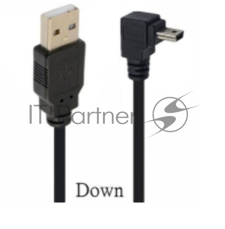 Кабель USB Type A на Mini USB угол вниз 3 м