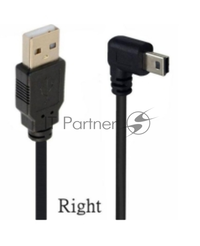 Кабель USB Type A на Mini USB угол вправо 3 м