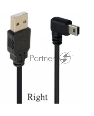 Кабель USB Type A на Mini USB угол вправо 3 м