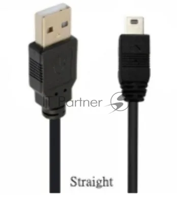 Кабель USB Type A на Mini USB прямой 0,25 м