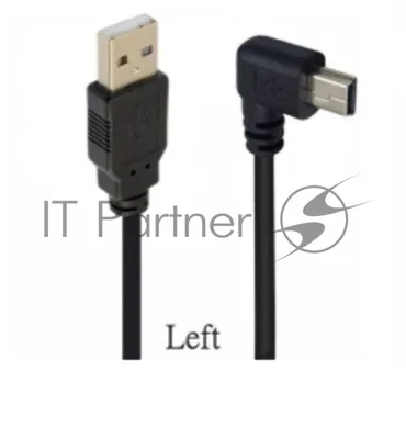 Кабель USB Type A на Mini USB угол влево 1,5 м