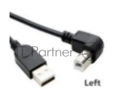 Кабель USB 2.0 на USB-B угол влево 5 м