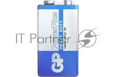 Солевая батарейка GP PowerPlus 9V Крона - 1 шт. в пленке