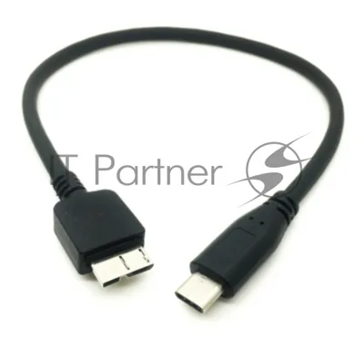 Кабель Type-C на Micro USB Type B кабель 25 см черный