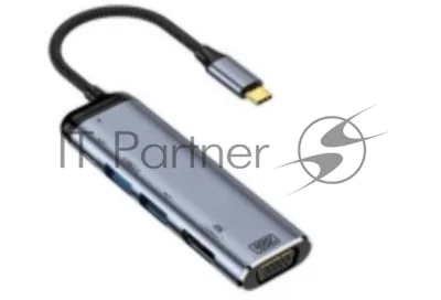 Кабель Type-C на VGA + HDMI + USB 3.1 + Type C + PD + USB 2.0