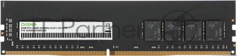 Оперативная память Digma, DDR4, 32GB (1x32GB), 3200MHz, CL22, DIMM