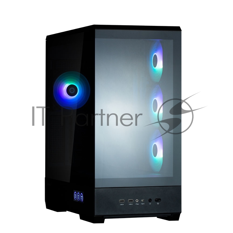 Компьютерный корпус ZALMAN P50 DS, ATX, черный, WINDOW, 2x3.5", 3x2.5", 1xUSB TYPE-C, 2xUSB 3.0, SIDE 3x120мм ARGb, REAR 1x120мм ARGb