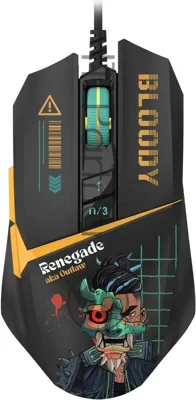 Мышь проводная A4Tech Bloody W63 Max Renegade черный, 12000 dpi, USB, кнопки - 7