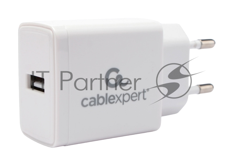 Сетевое зарядное устройство Cablexpert MP3A-PC-56, 5Вт, 1А, 1хUSB, белый, пакет