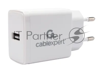 Сетевое зарядное устройство Cablexpert MP3A-PC-56, 5Вт, 1А, 1хUSB, белый, пакет