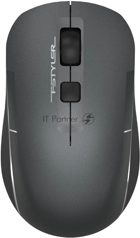 Мышь беспроводная A4Tech Fstyler FB26CS Air2 серый/черный, 2000 dpi, Bluetooth / USB, Bluetooth / радиоканал, кнопки - 4