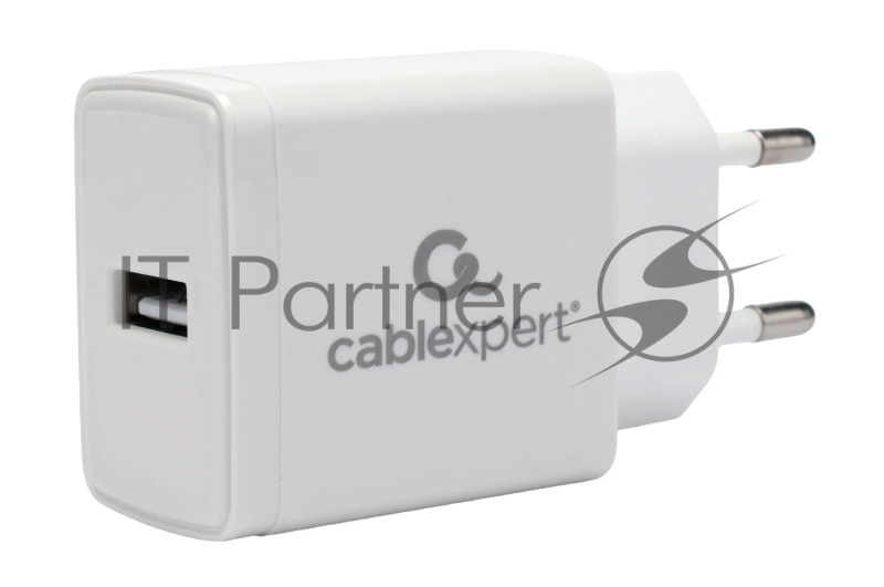 Сетевое зарядное устройство Cablexpert MP3A-PC-38 100/220V - 5V USB 1 порт, 2A, белый
