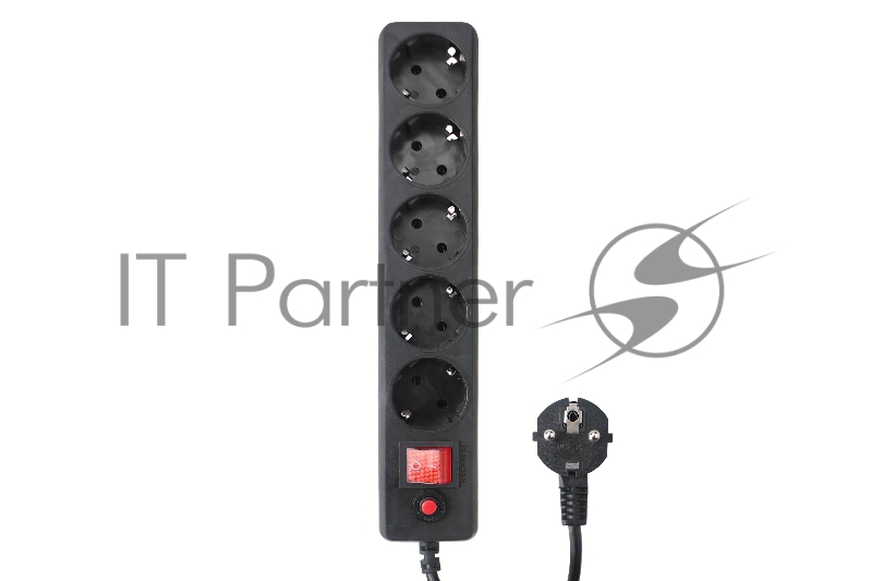 Сетевой фильтр Гарнизон EHLB-2, 5 р, 10А 3 м черный