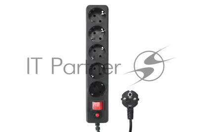 Сетевой фильтр Гарнизон EHLB-2, 5 р, 10А 3 м черный