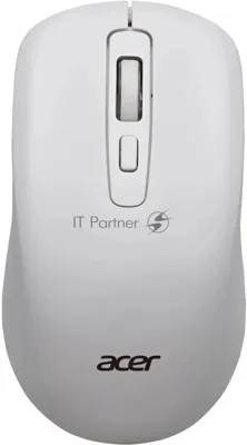 Мышь беспроводная Acer OMR309 белый, 1600 dpi, радиоканал, USB, кнопки - 4