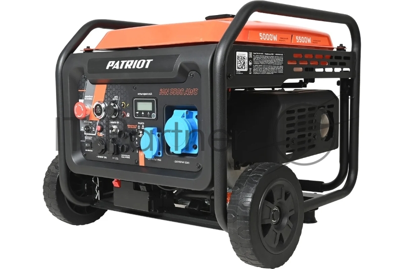 Электрогенератор бензиновый инверторный Patriot iGN 5500AWS, 5.5 кВт, 77 дБ, 51 кг