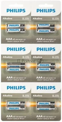 Элемент питания алкалиновый AAA/LR03 1.5В Entry отрывной набор (блист. 12шт) Philips Б0064646
