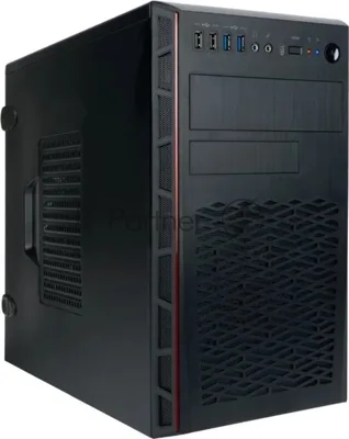Компьютерный корпус Mini Tower InWin EMR065 черный U3.0*2+U2.0*2 A(HD) +intrusion switch mATX