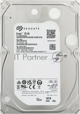Жесткий диск HDD Seagate Exos 7E10 10Tb 7200rpm SAS 256Mb 3.5"