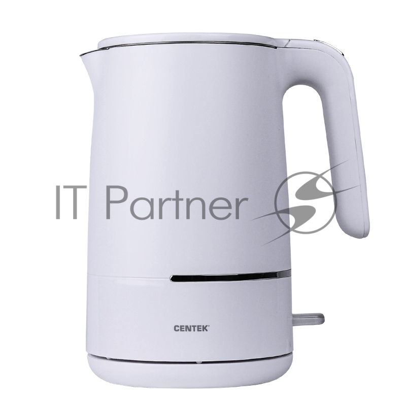 Чайник электрический Centek CT-1012 (белый) 1.5л, 2200 Вт, двойные стенки, бесшовная колба, эффект термоса