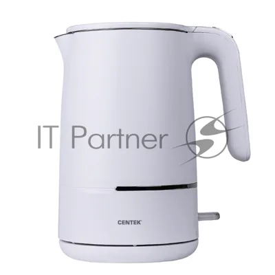 Чайник электрический Centek CT-1012 (белый) 1.5л, 2200 Вт, двойные стенки, бесшовная колба, эффект термоса