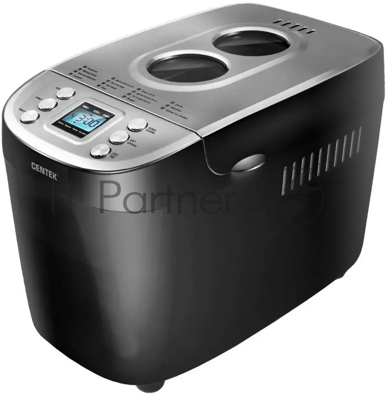 Хлебопечка Centek CT-1415 чёрный/серебристый, 860 Вт, 1.5 кг, 15 программ