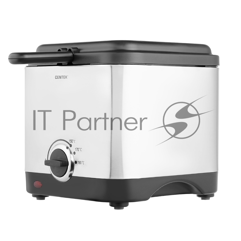 Фритюрница Centek CT-1430 серебристый, 900 Вт, 1.5 л, 0.5 кг, антипригарное покрытие