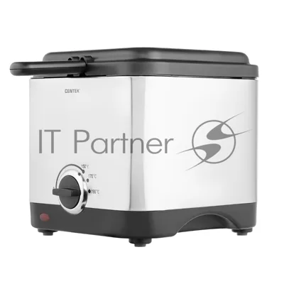 Фритюрница Centek CT-1430 серебристый, 900 Вт, 1.5 л, 0.5 кг, антипригарное покрытие