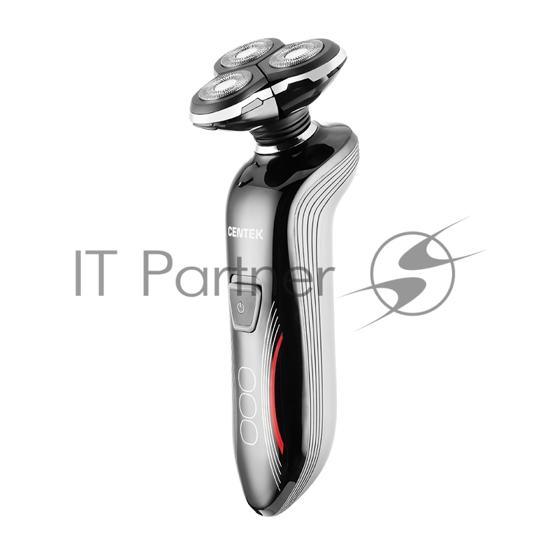 Электробритва Centek CT-2159 (черн/хром) 3 плавающие головки, аккумулятор+работа от сети, Li-Ion600мА·ч