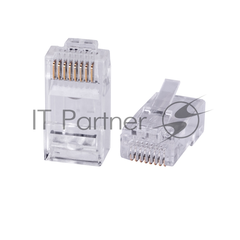 Коннектор Cabeus 8P8C-C6-FC RJ-45 быстрой установки под витую пару, категория 6 , универсальный (для одножильного и многожильного кабеля с толщиной изоляции до 1,05)