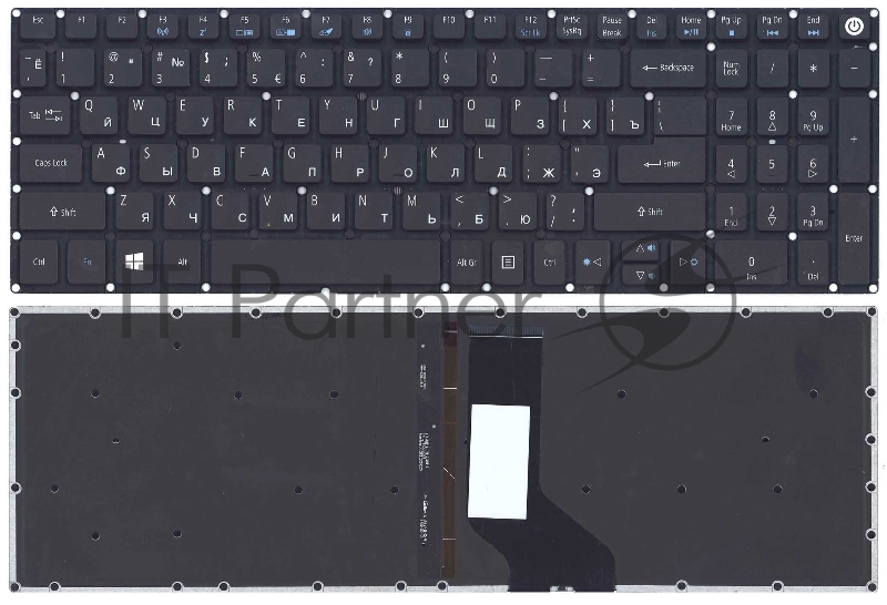 Клавиатура для ноутбука Acer Aspire E5-573 /Nitro VN7-572G VN7-592G черная с подсветкой