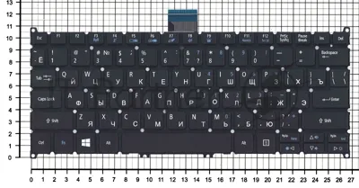 Клавиатура для ноутбука Acer Aspire V5-122P черная с подсветкой