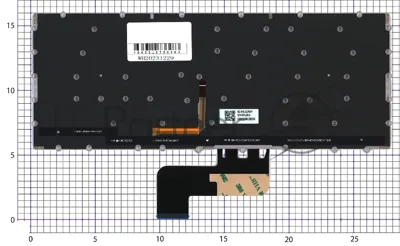 Клавиатура для ноутбука Asus Chromebook C433T серебристая с подсветкой
