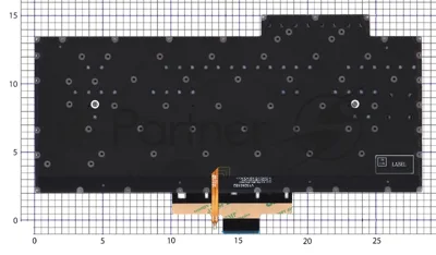 Клавиатура для ноутбука Asus ROG Zephyrus G14 GA401 серебристая c подсветкой маленький энтер