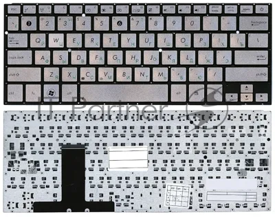 Клавиатура для ноутбука Asus UX31E серебристая