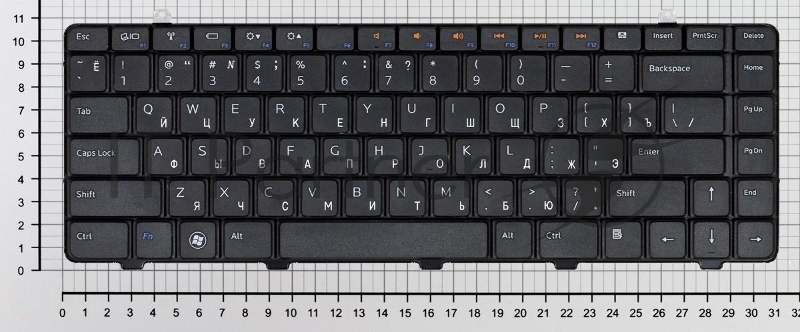 Клавиатура для ноутбука Dell Inspiron 1464 черная
