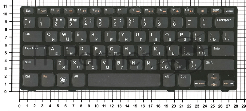 Клавиатура для ноутбука Dell Inspiron 14Z 5423 13Z 5323 черная
