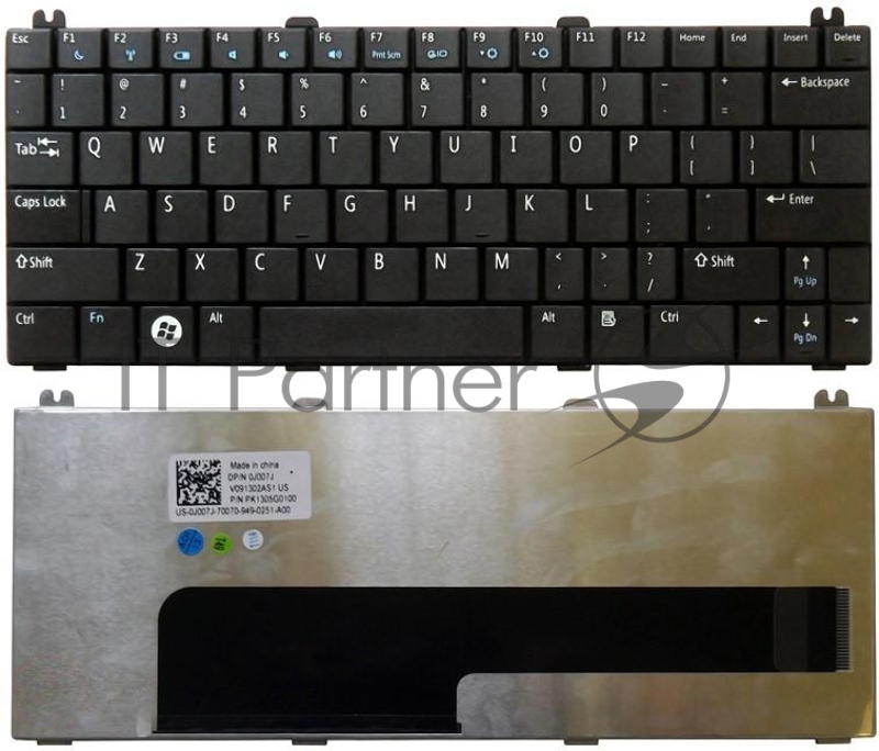 Клавиатура для ноутбука Dell Inspiron Mini 12 1210 черная