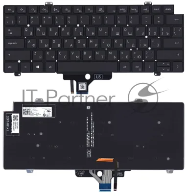 Клавиатура для ноутбука Dell Latitude 7520 9510 9520 черная с подсветкой