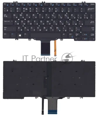 Клавиатура для ноутбука Dell Latitude E5280 черная с подсветкой