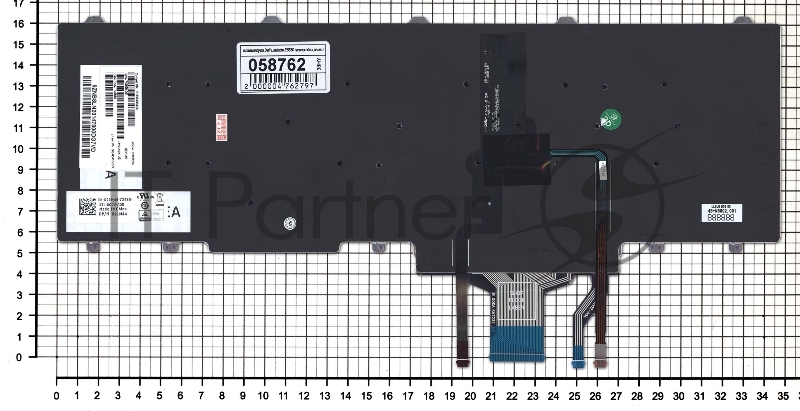 Клавиатура для ноутбука Dell Latitude E5550 E5570 черная без рамки с подсветкой (гор. Enter)