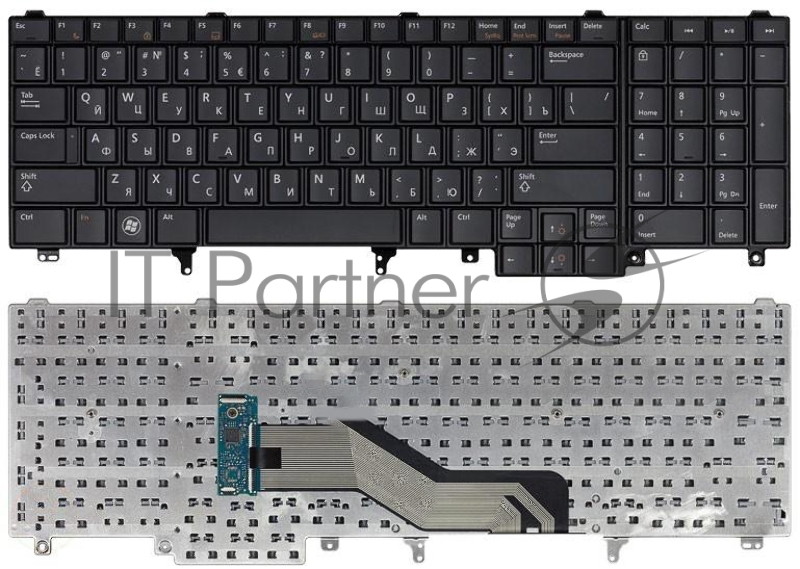 Клавиатура для ноутбука Dell Latitude E6520 E6530 E6540 черная
