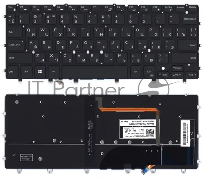 Клавиатура для ноутбука Dell Precision 5510 черная с подсветкой