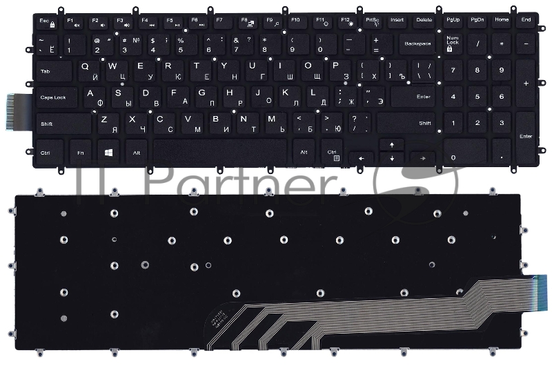 Клавиатура для ноутбука Dell Vostro 15-3583 черная