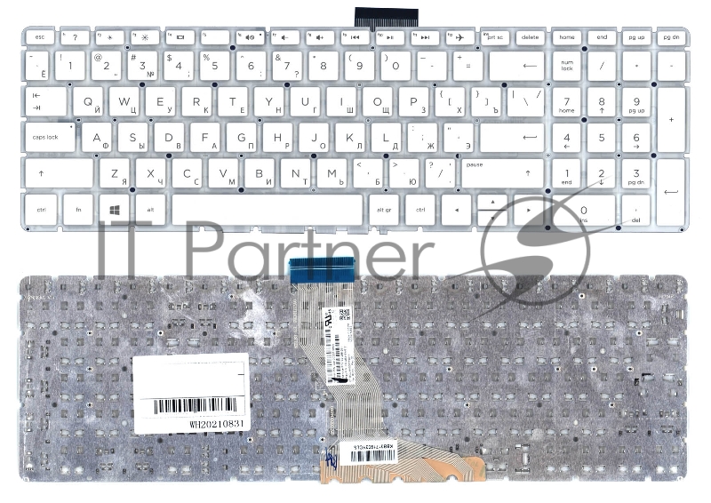 Клавиатура для ноутбука HP 15-BW 250 G6 белая