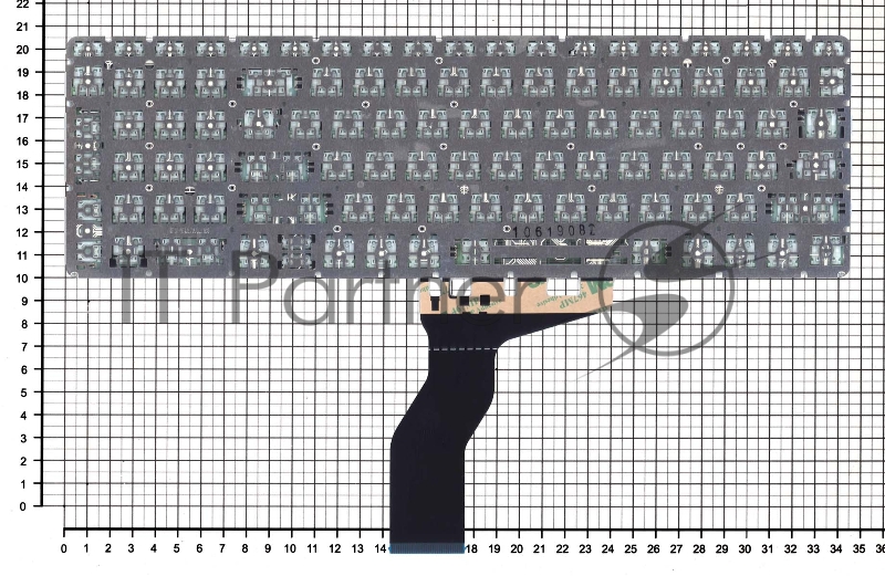 Клавиатура для ноутбука HP 15-BW 250 G6 черная с зеленой подсветкой