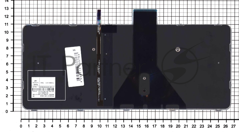 Клавиатура для ноутбука HP EliteBook Folio 1020 G1 черная с серебристой рамкой и подсветкой